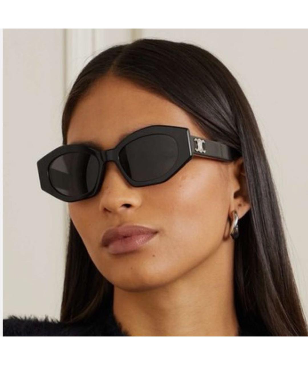 CELINE Черные пластиковые солнцезащитные очки, фото 8