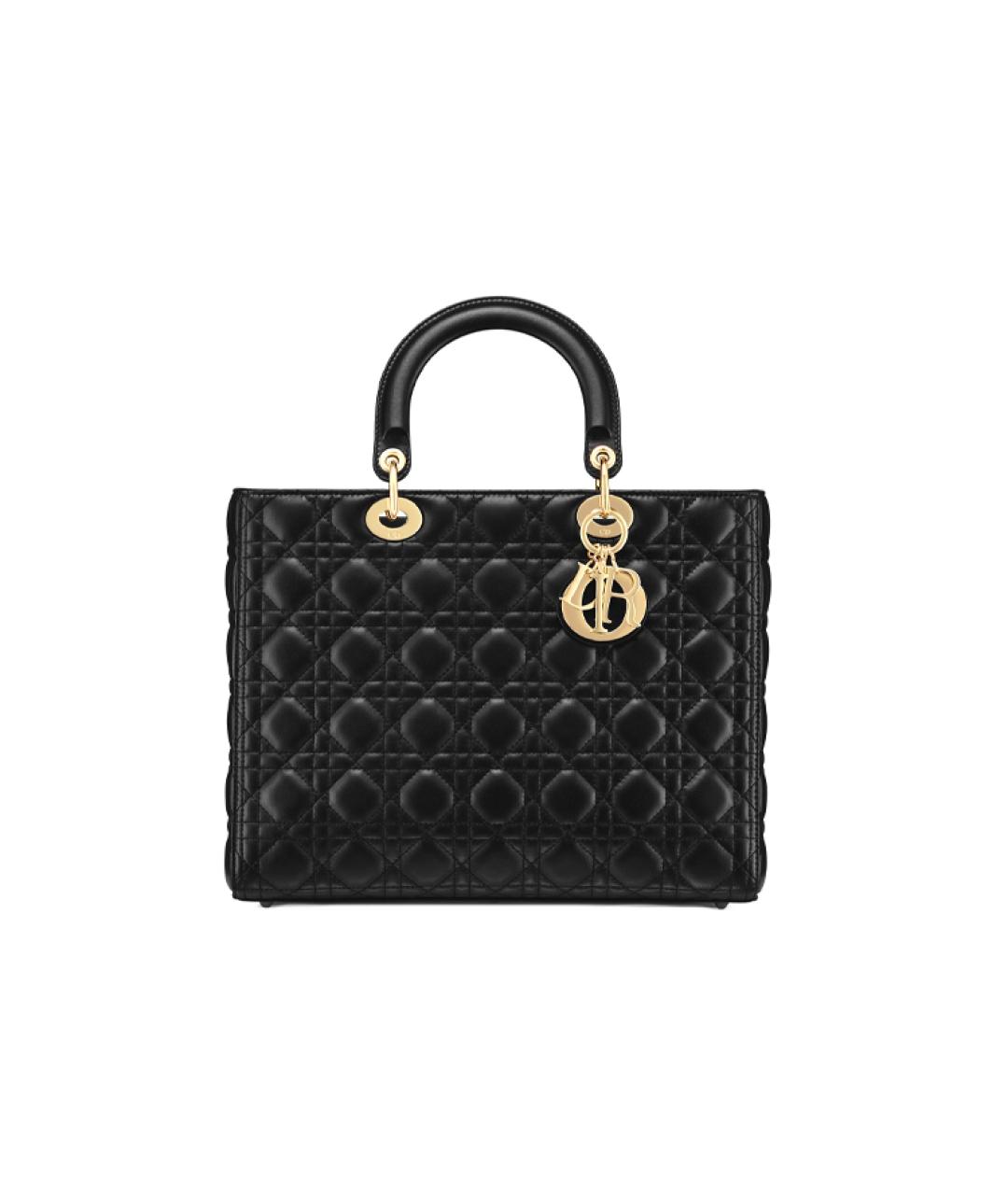 CHRISTIAN DIOR Черная кожаная сумка через плечо, фото 5