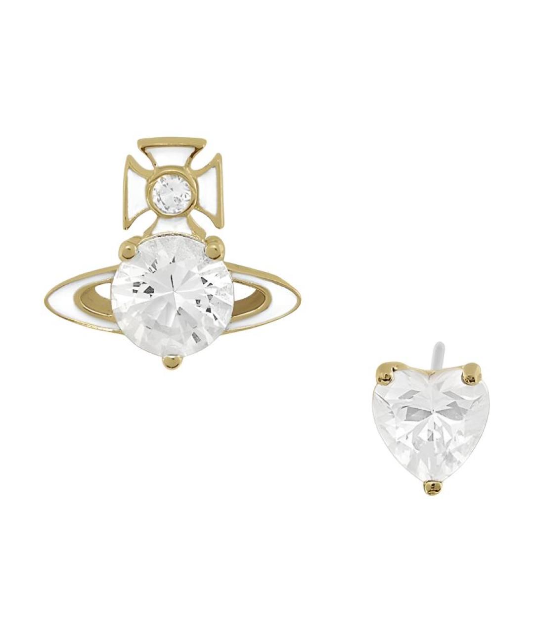 VIVIENNE WESTWOOD Золотые металлические серьги, фото 2