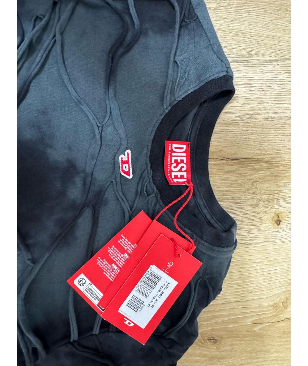 DIESEL Черная хлопковая майка, фото 3