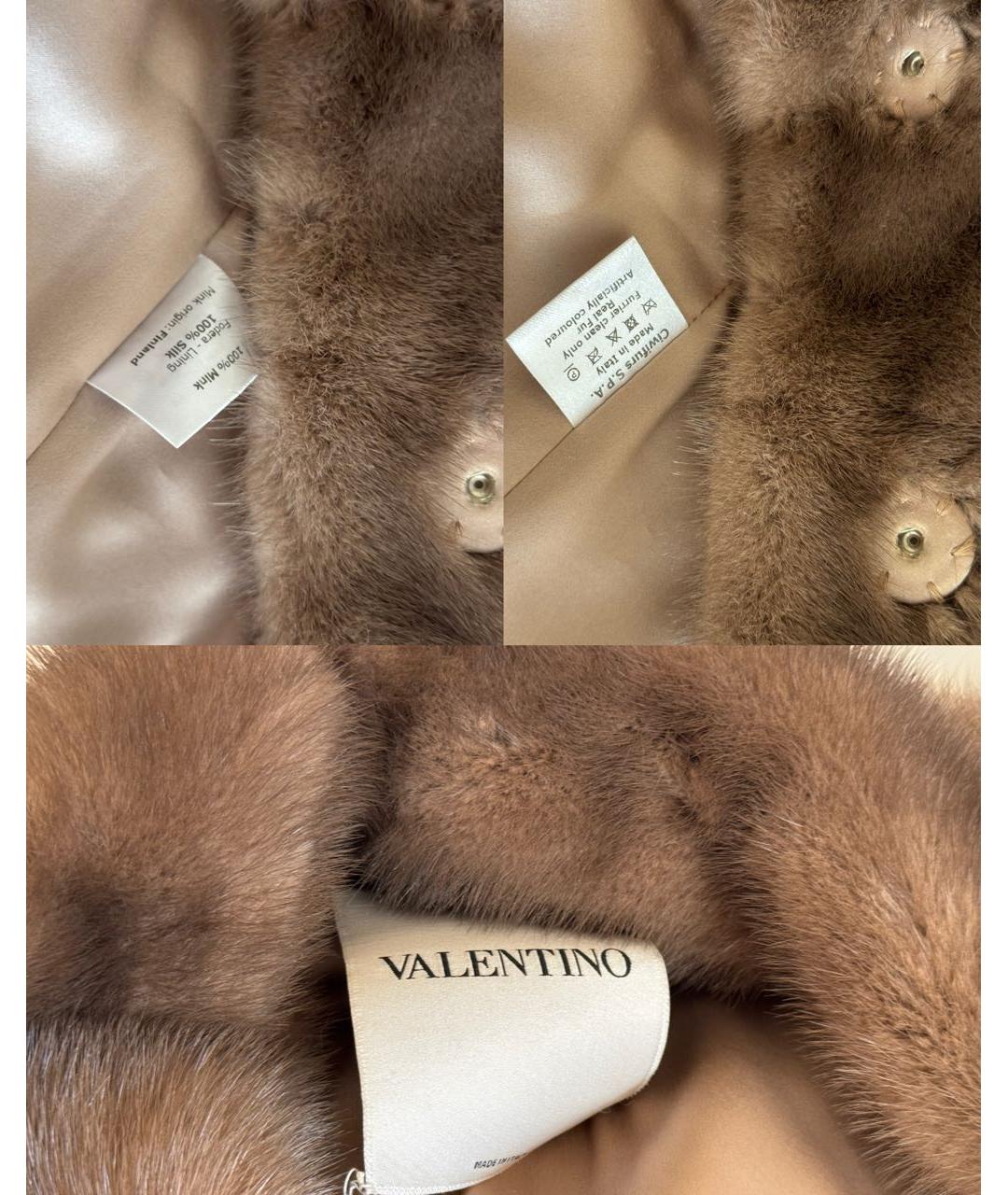 VALENTINO Коричневая меховая шуба, фото 5