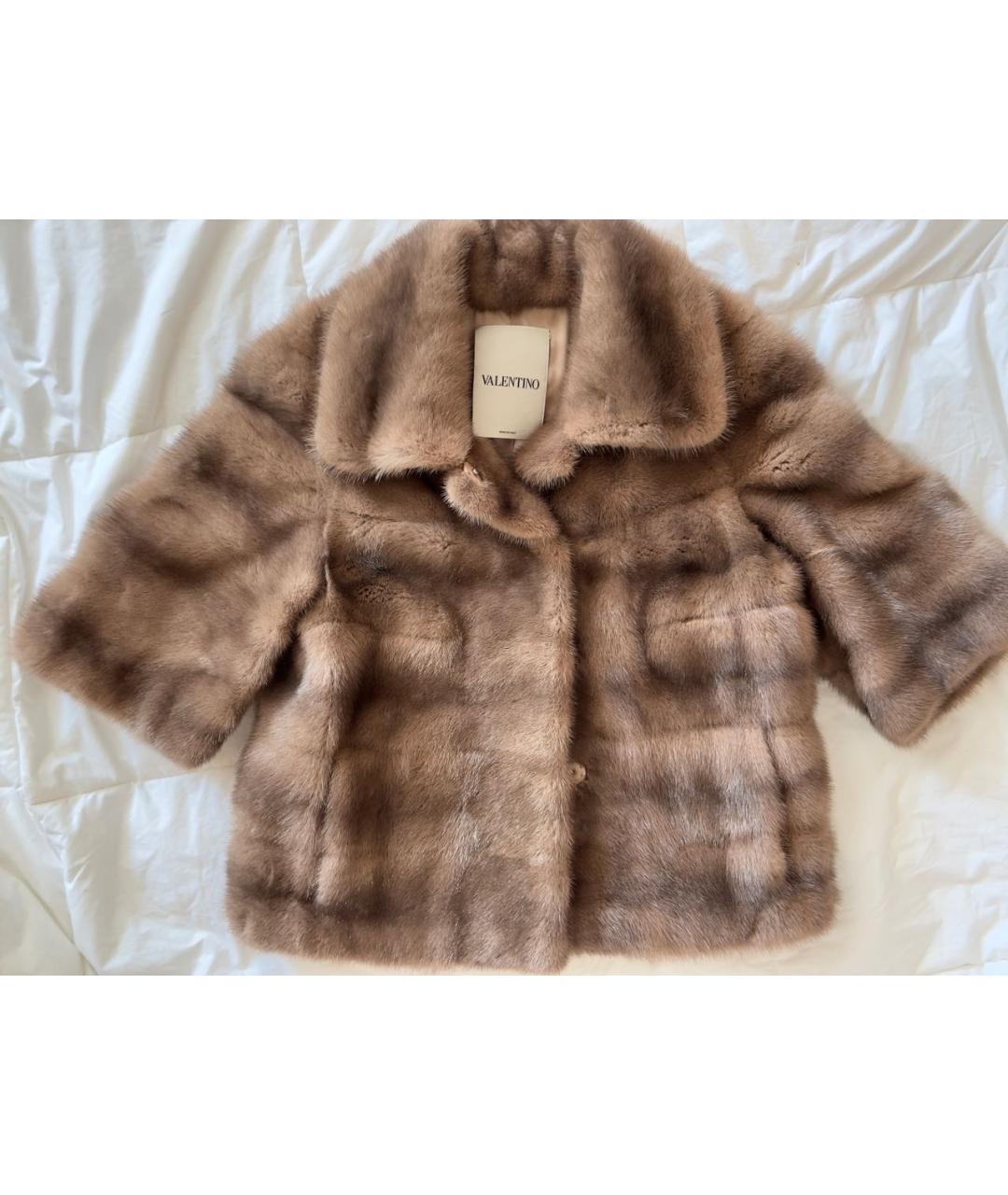 VALENTINO Коричневая меховая шуба, фото 9