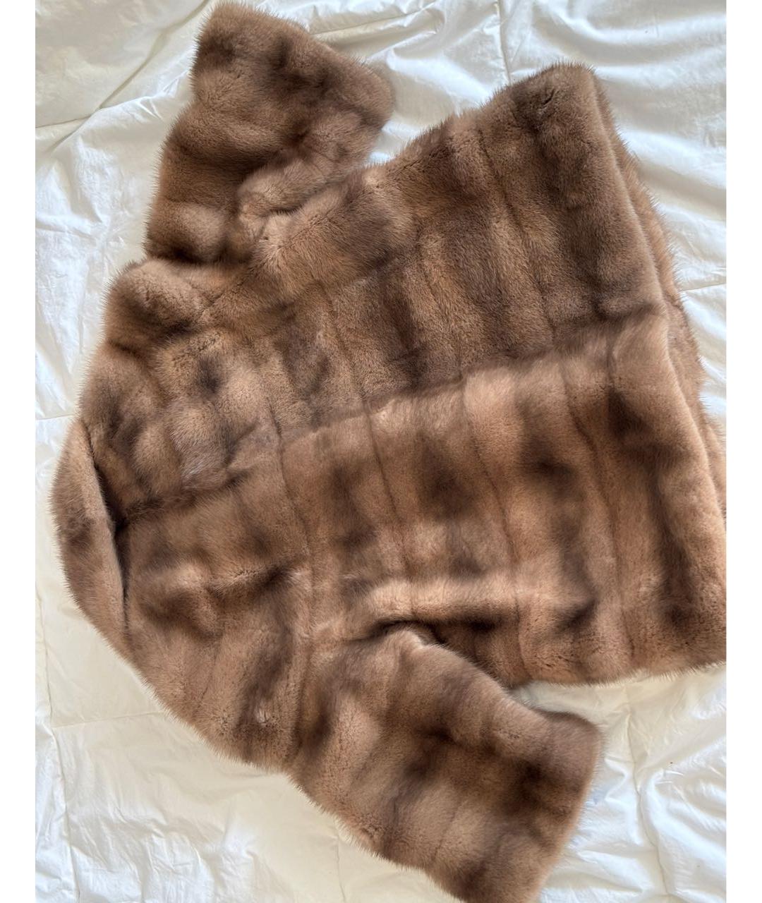 VALENTINO Коричневая меховая шуба, фото 4