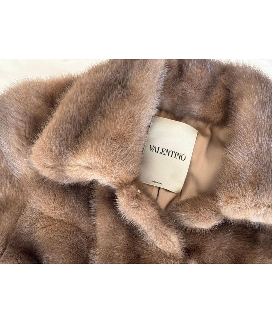 VALENTINO Коричневая меховая шуба, фото 6