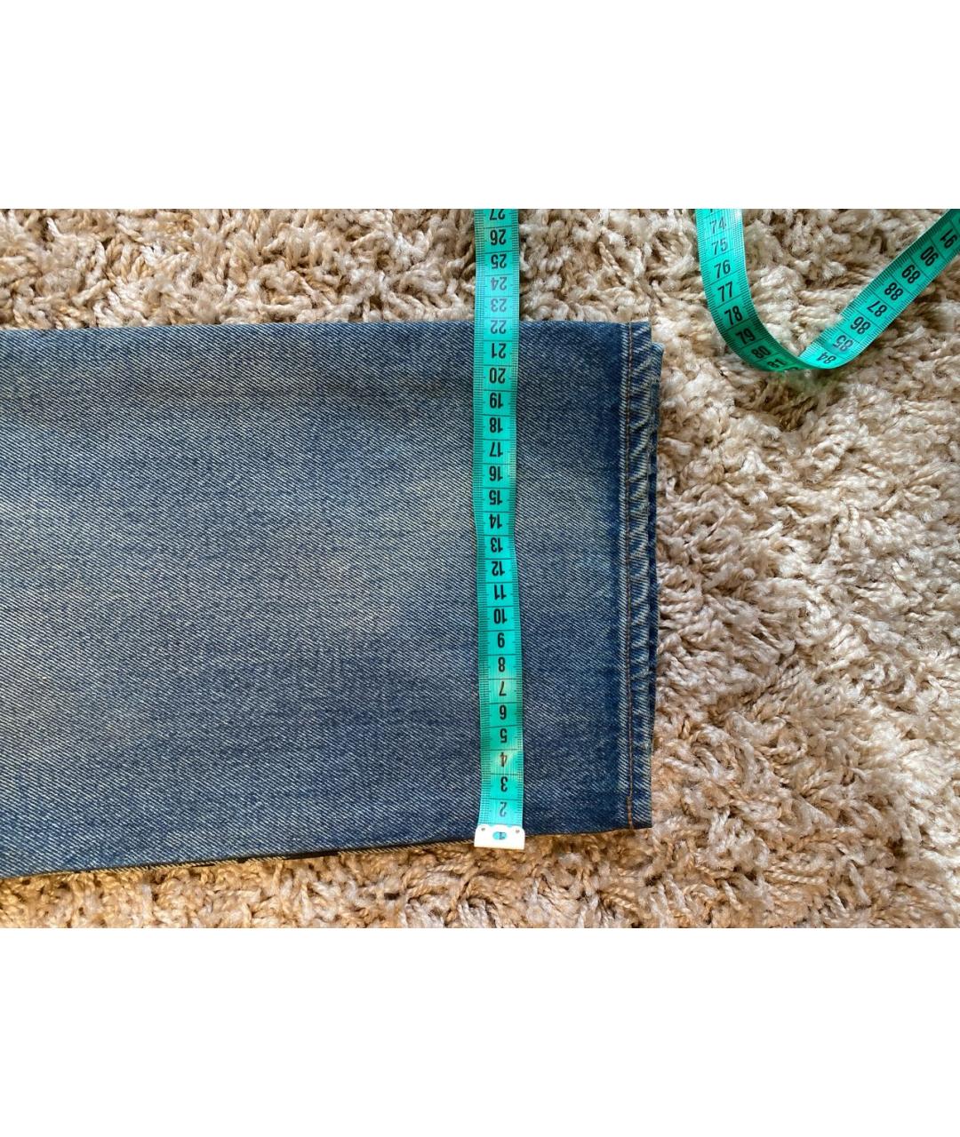 HERON PRESTON Голубые хлопковые прямые джинсы, фото 7