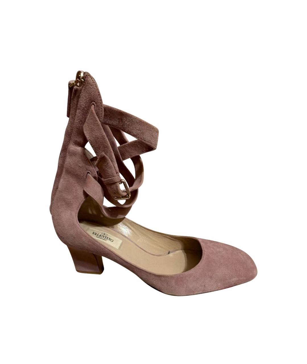 VALENTINO Розовые замшевые туфли, фото 1