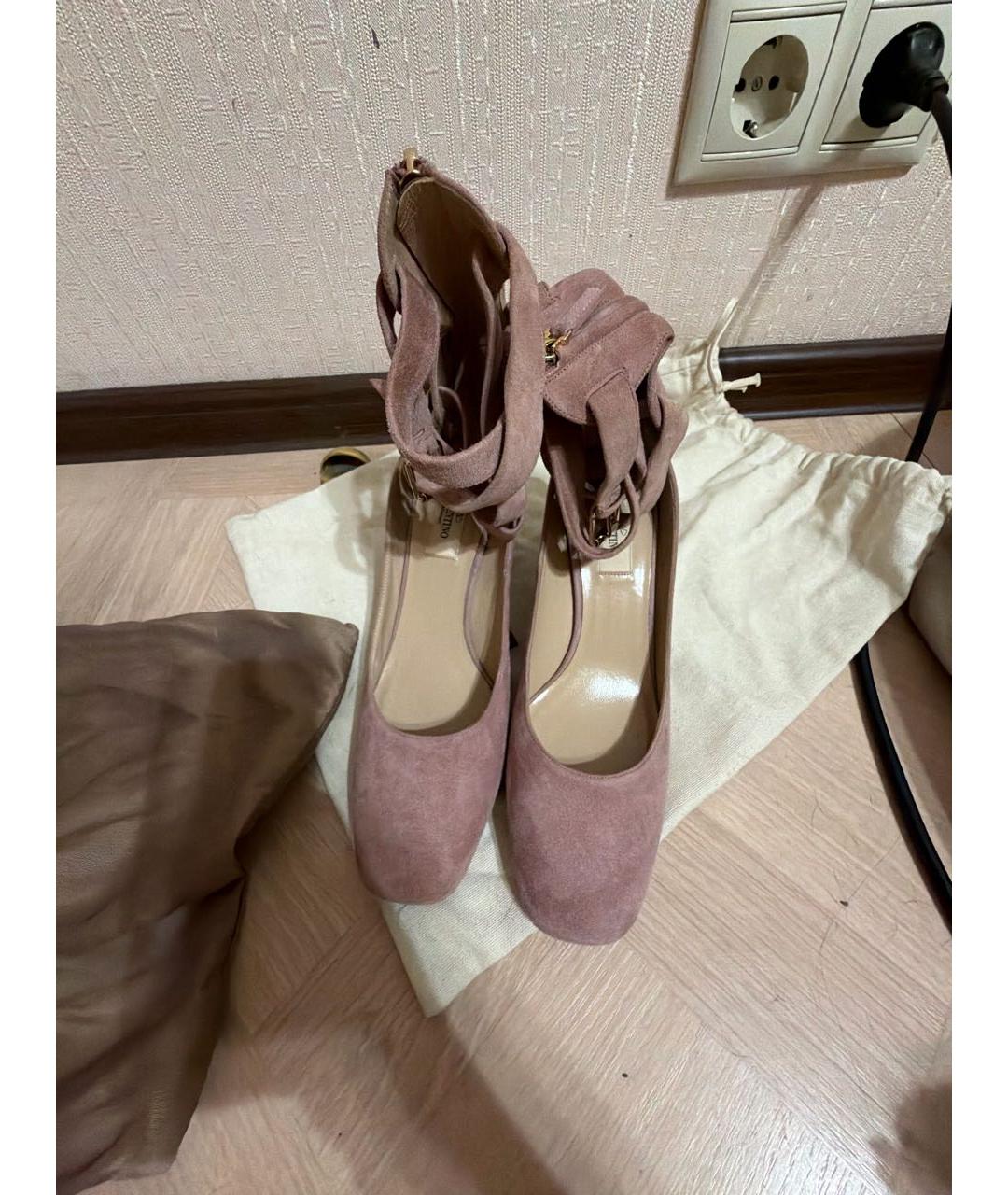 VALENTINO Розовые замшевые туфли, фото 2