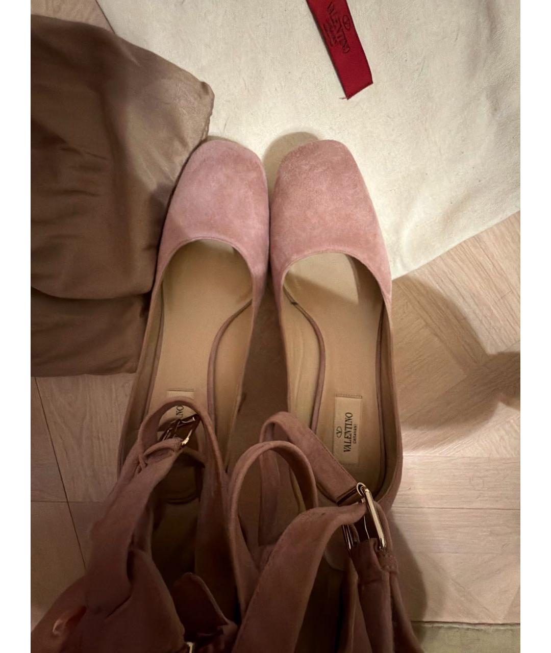 VALENTINO Розовые замшевые туфли, фото 3