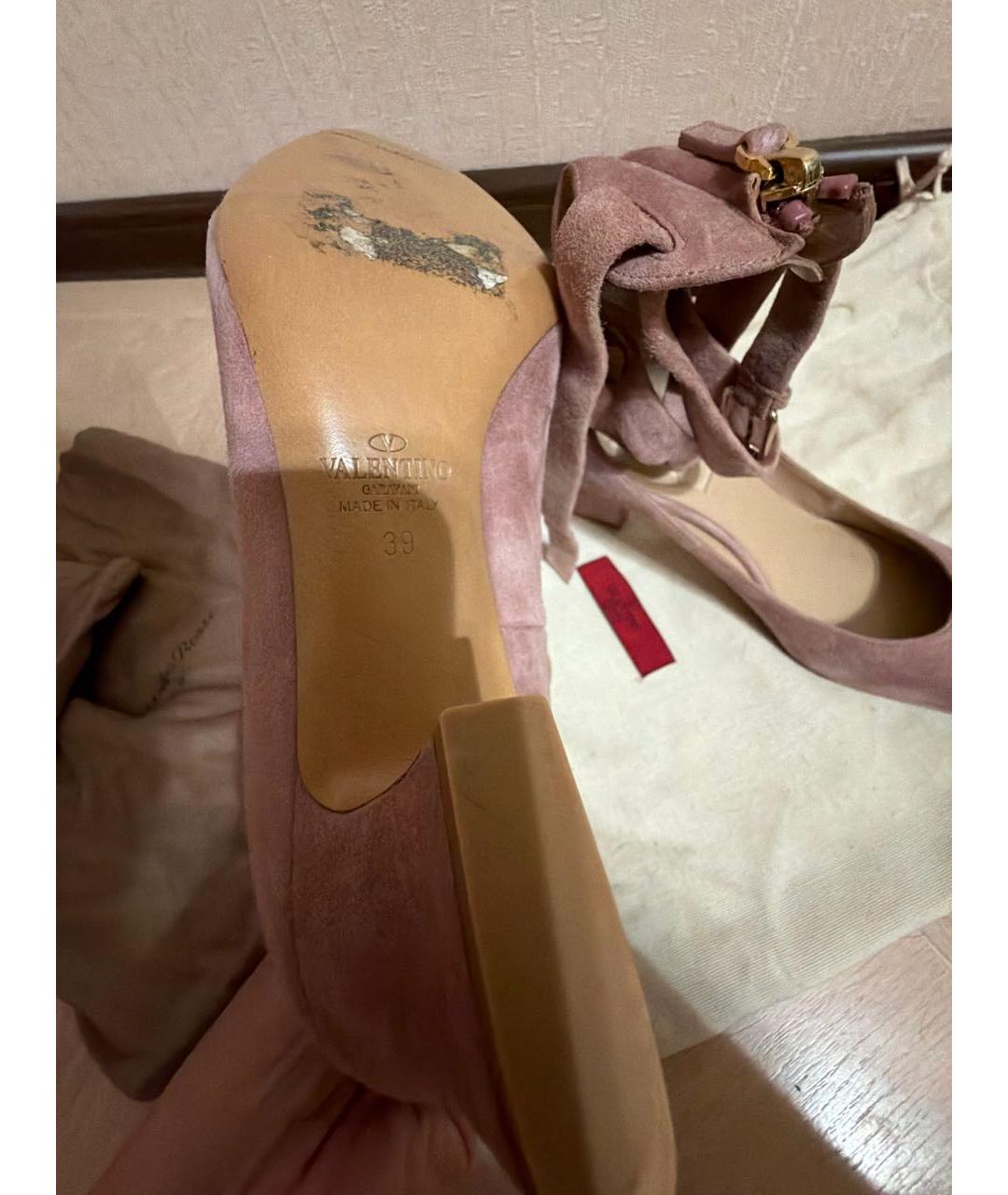 VALENTINO Розовые замшевые туфли, фото 7