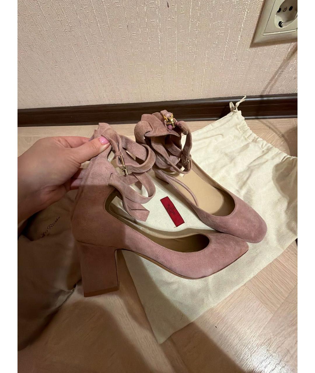 VALENTINO Розовые замшевые туфли, фото 6