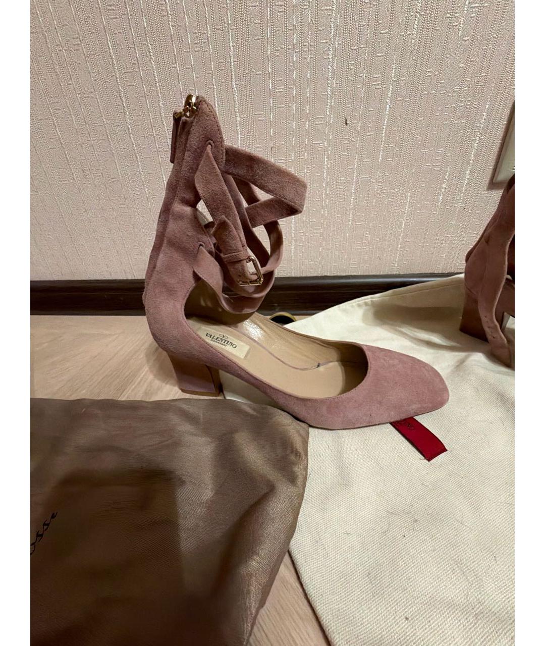 VALENTINO Розовые замшевые туфли, фото 8