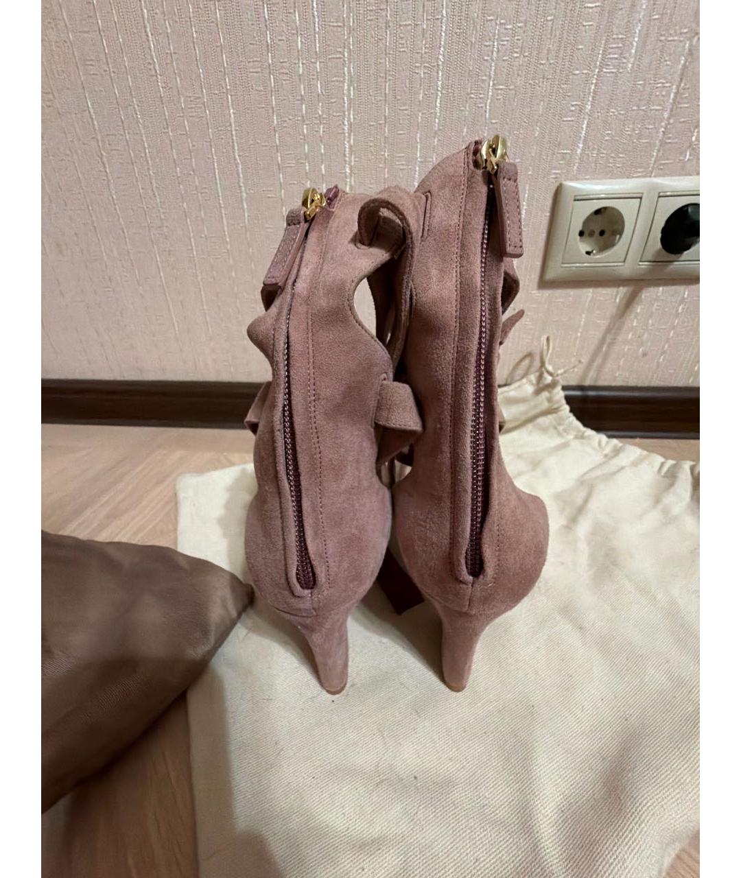 VALENTINO Розовые замшевые туфли, фото 4