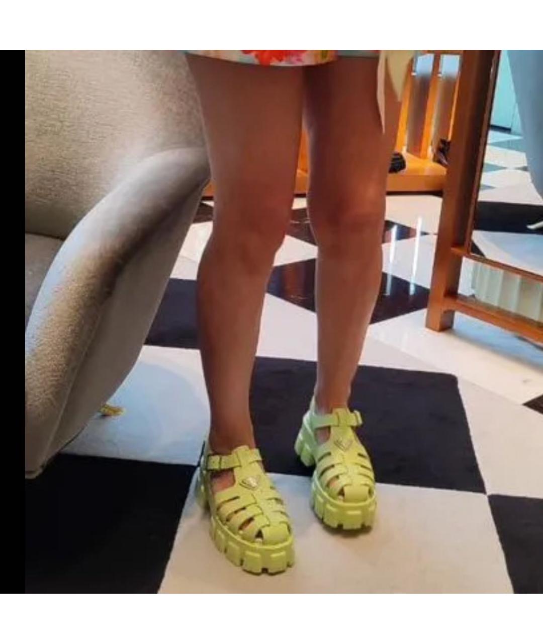 PRADA Салатовые сандалии, фото 5