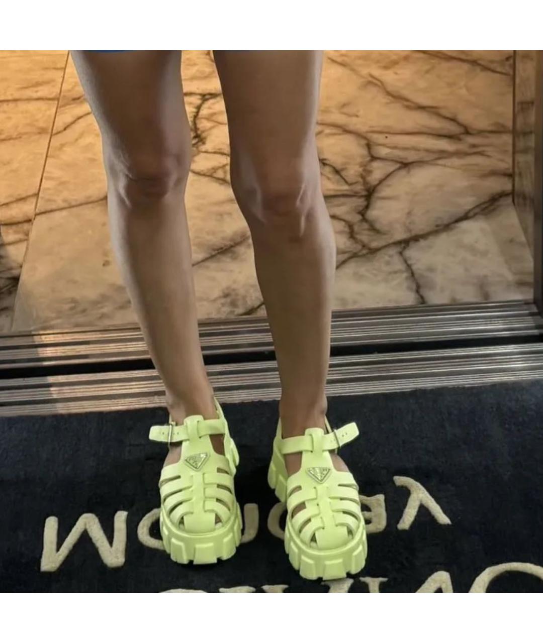 PRADA Салатовые сандалии, фото 6