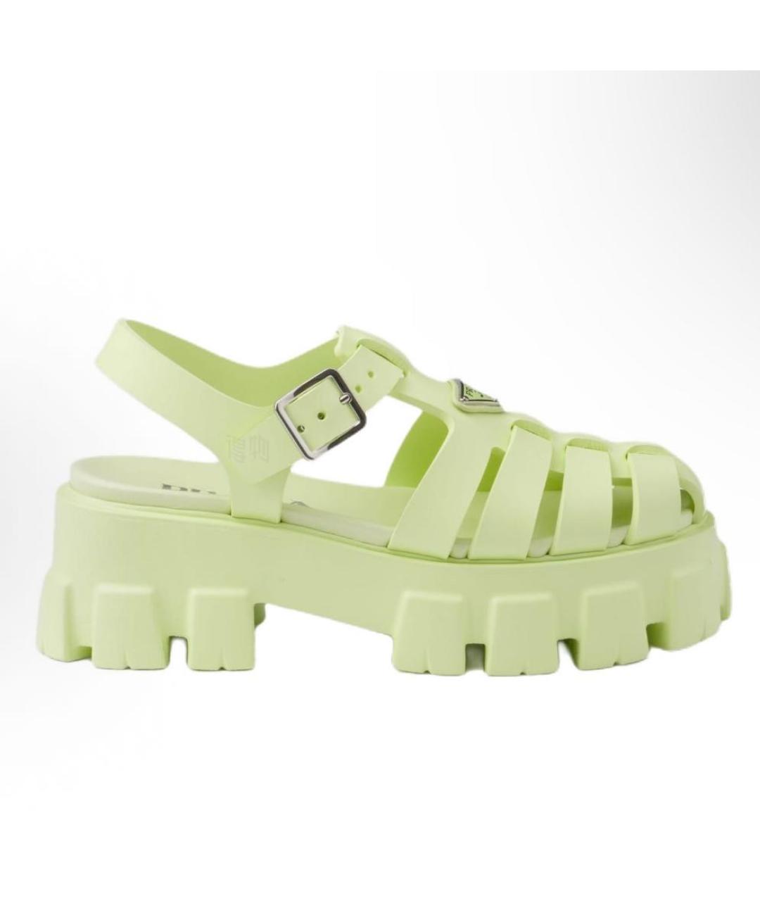 PRADA Салатовые сандалии, фото 7