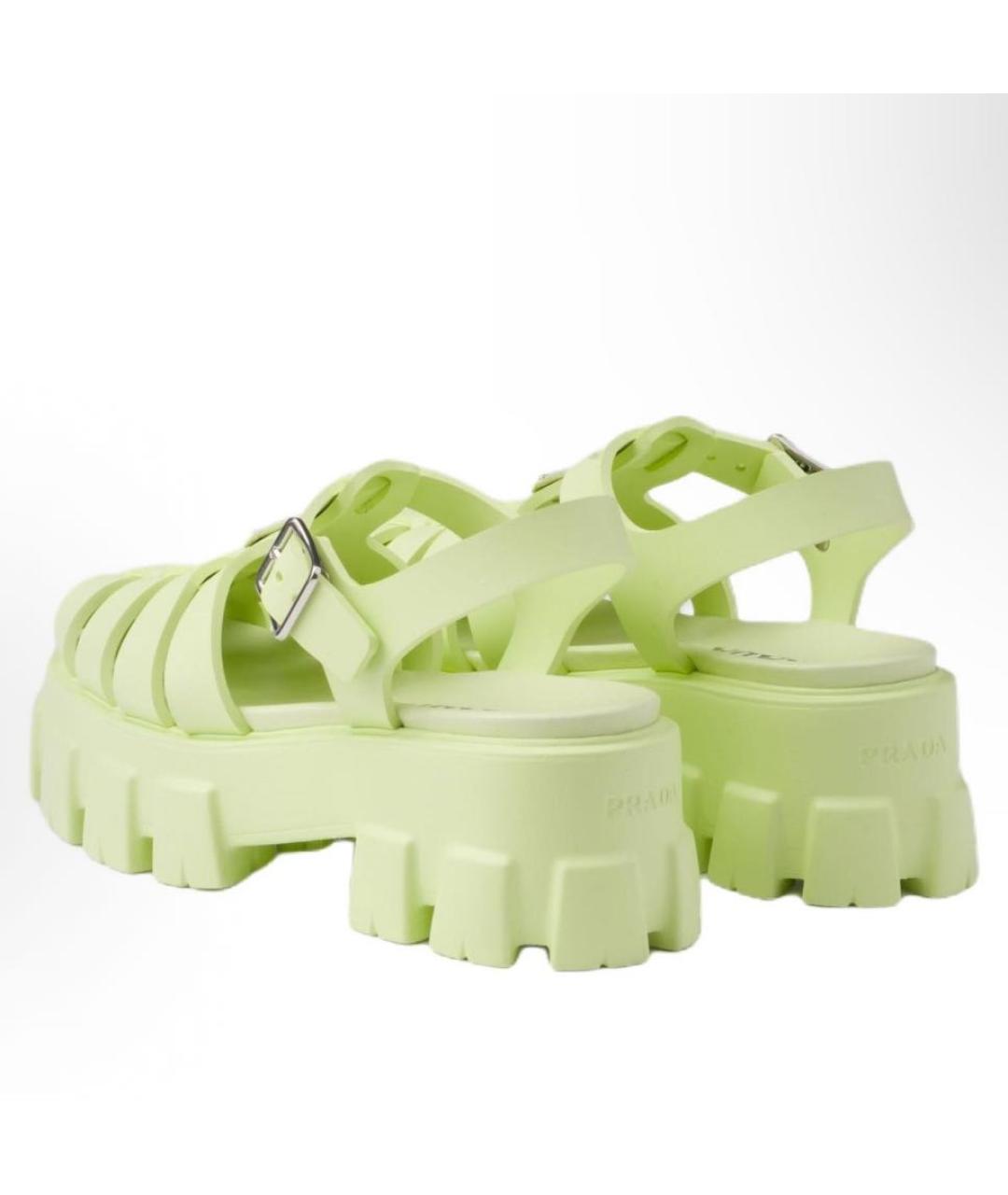 PRADA Салатовые сандалии, фото 3