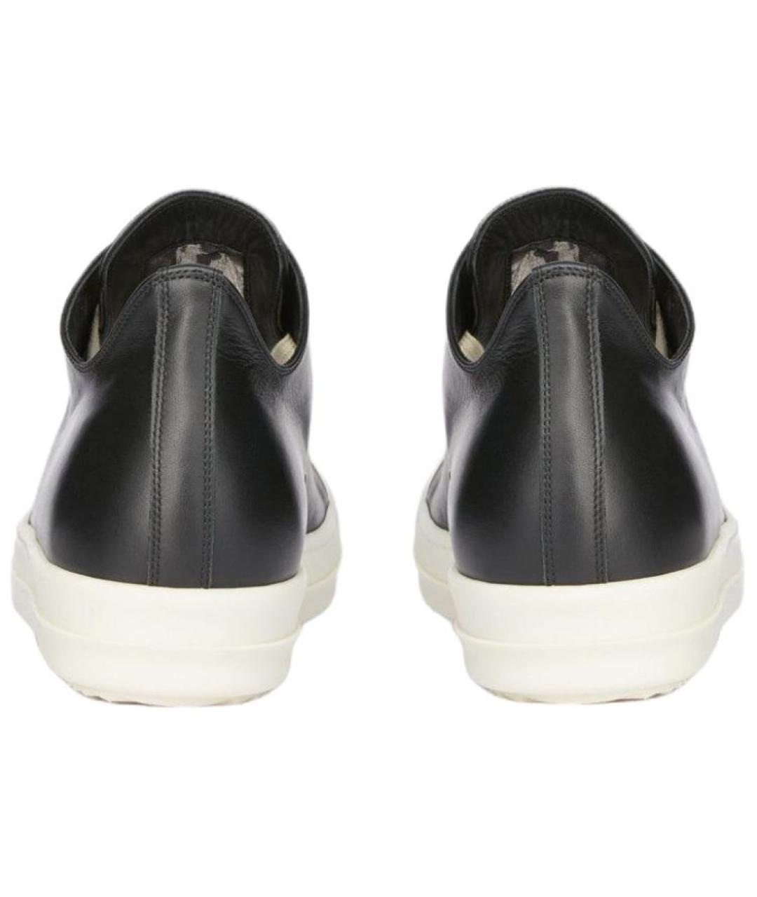 RICK OWENS Черные кожаные кроссовки, фото 5