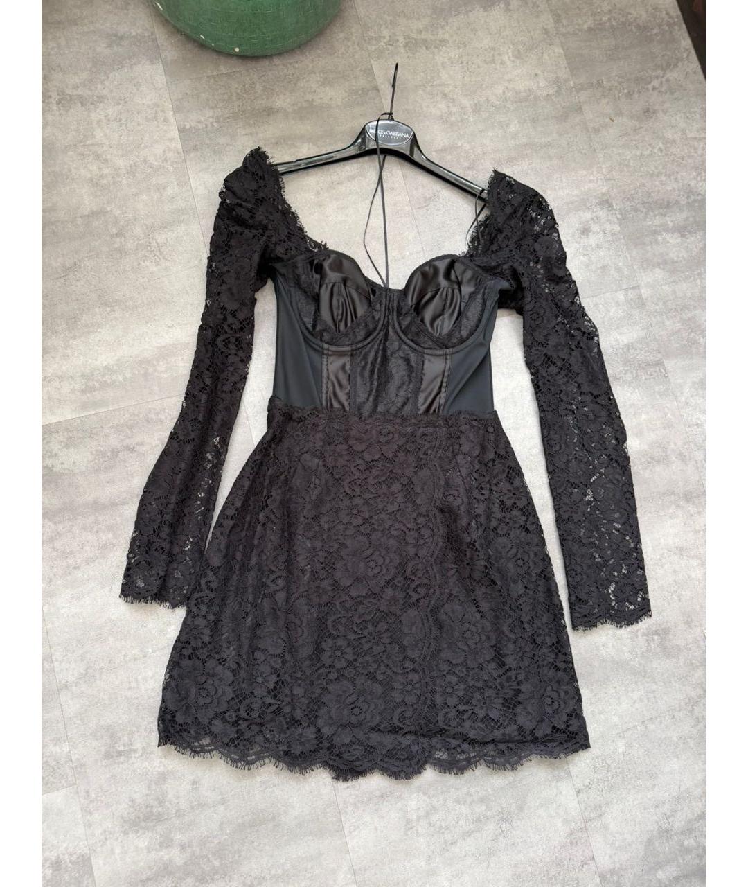 DOLCE&GABBANA Черное коктейльное платье, фото 9