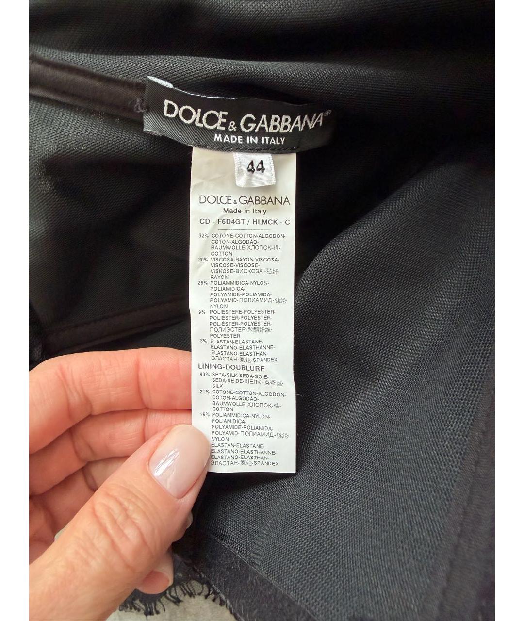 DOLCE&GABBANA Черное коктейльное платье, фото 2