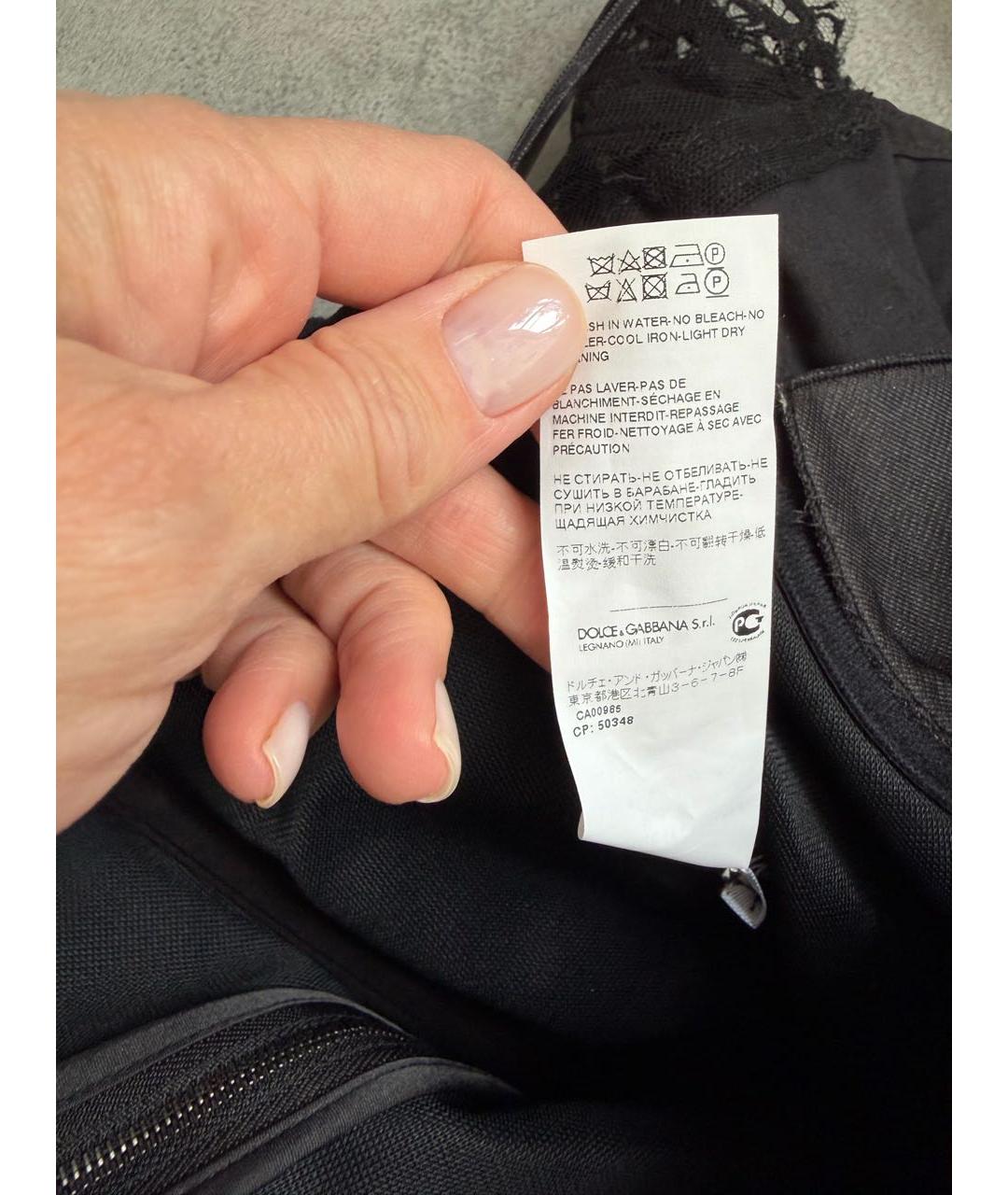 DOLCE&GABBANA Черное коктейльное платье, фото 3