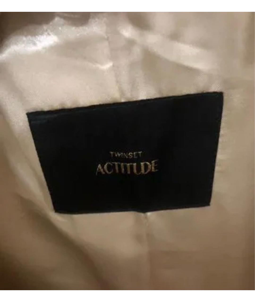 LE TWINS Бежевое пальто, фото 3