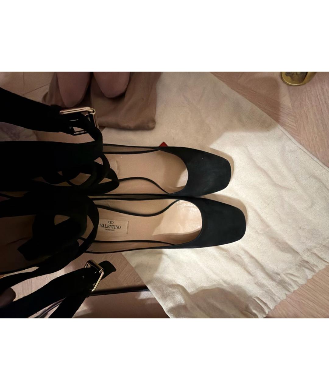 VALENTINO Черные замшевые туфли, фото 3
