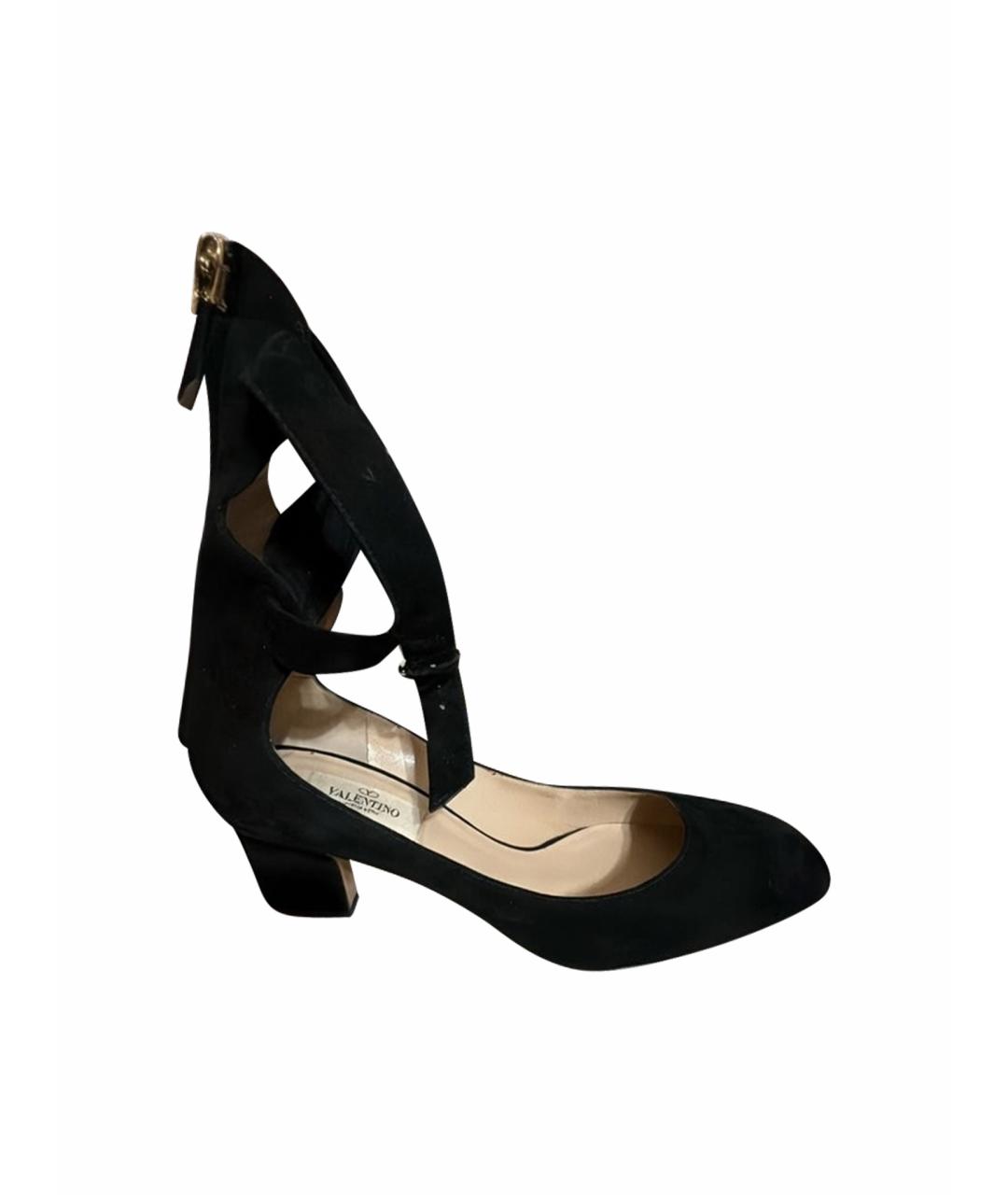 VALENTINO Черные замшевые туфли, фото 1