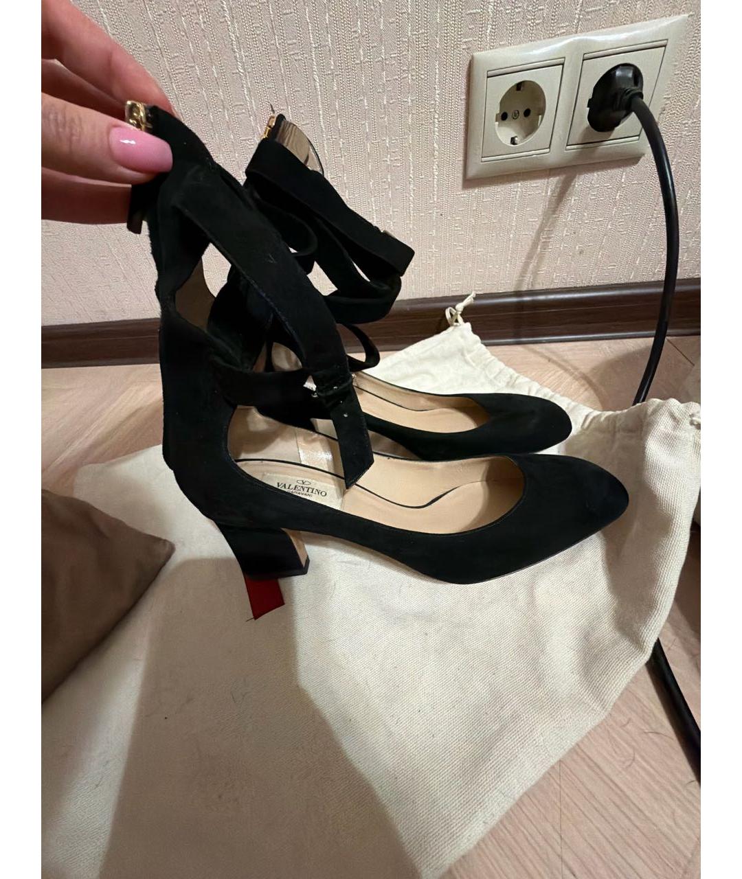 VALENTINO Черные замшевые туфли, фото 8