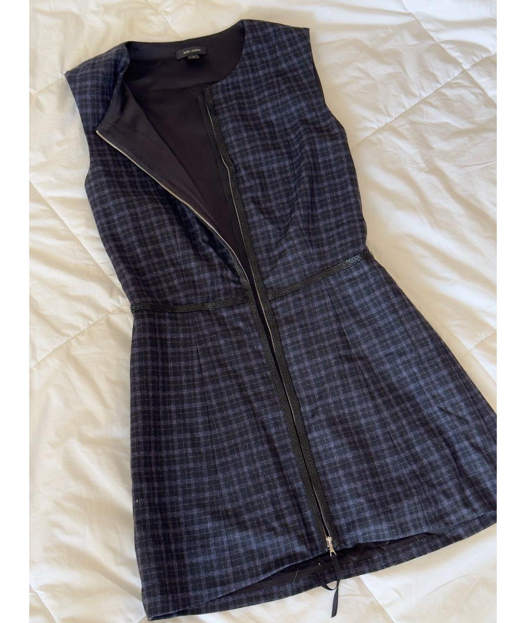 MARC BY MARC JACOBS Темно-синее шерстяное коктейльное платье, фото 8