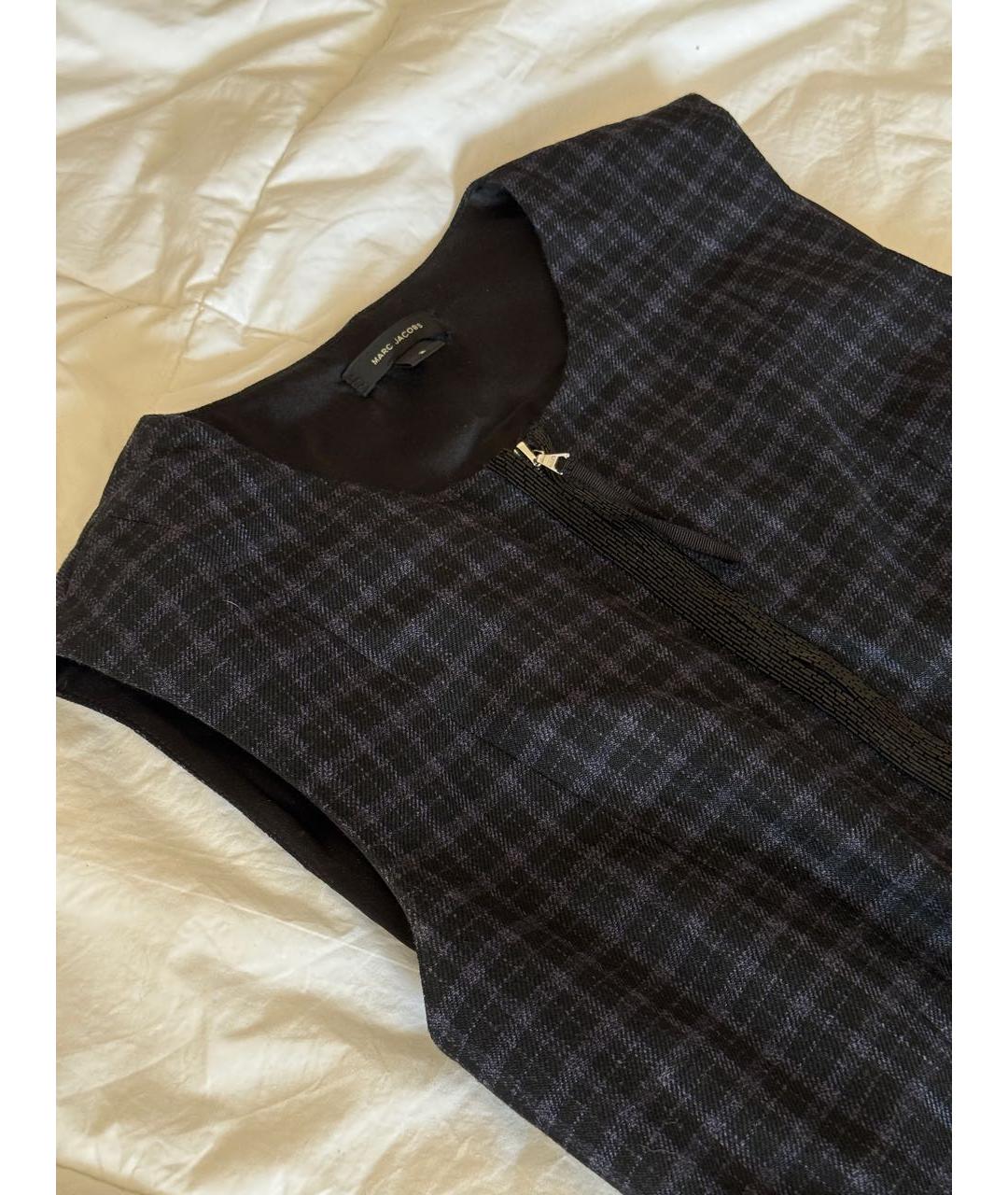 MARC BY MARC JACOBS Темно-синее шерстяное коктейльное платье, фото 2