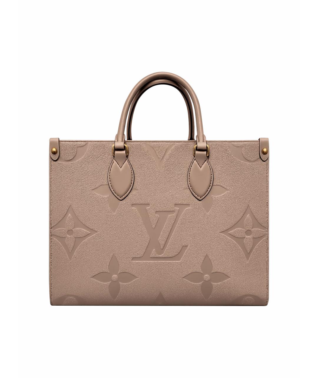 LOUIS VUITTON Бежевая кожаная сумка тоут, фото 1