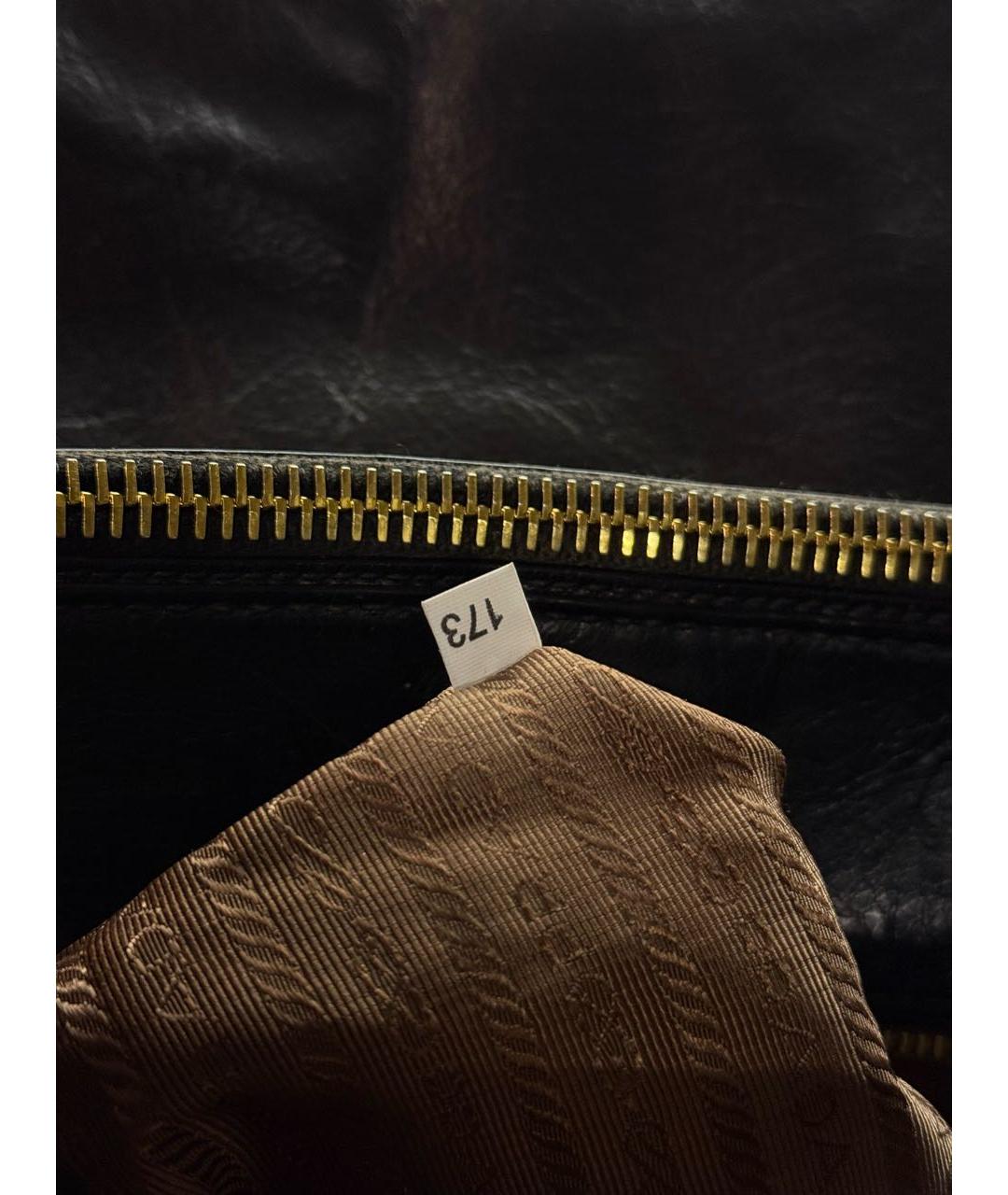 PRADA Черная кожаная сумка через плечо, фото 6