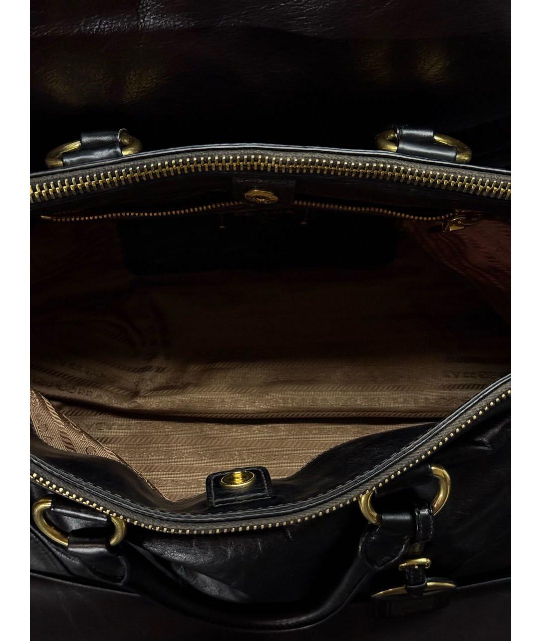 PRADA Черная кожаная сумка через плечо, фото 8