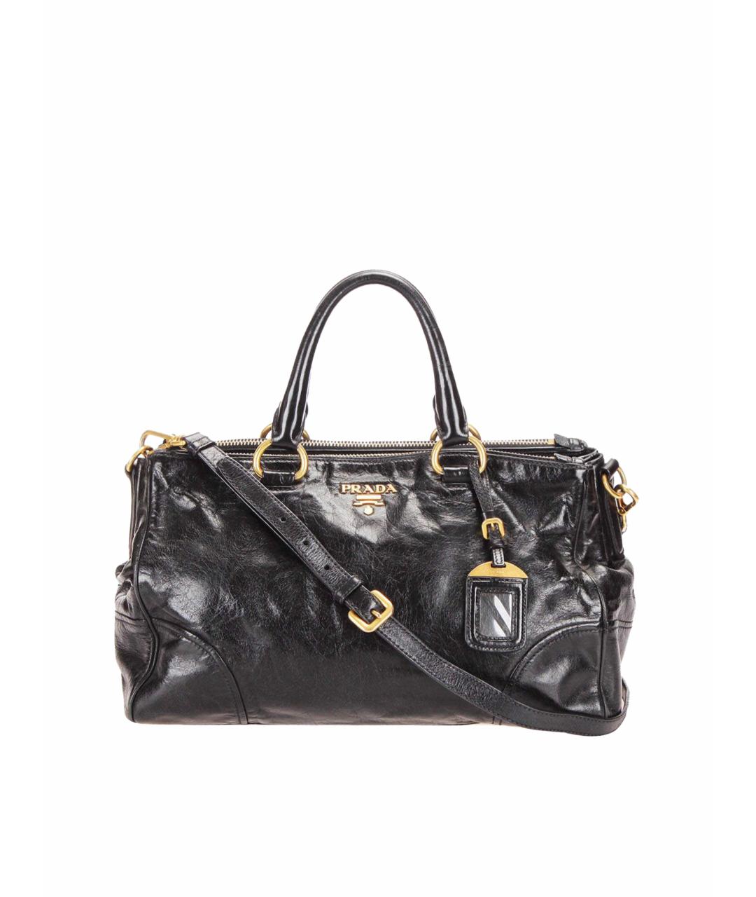 PRADA Черная кожаная сумка через плечо, фото 1