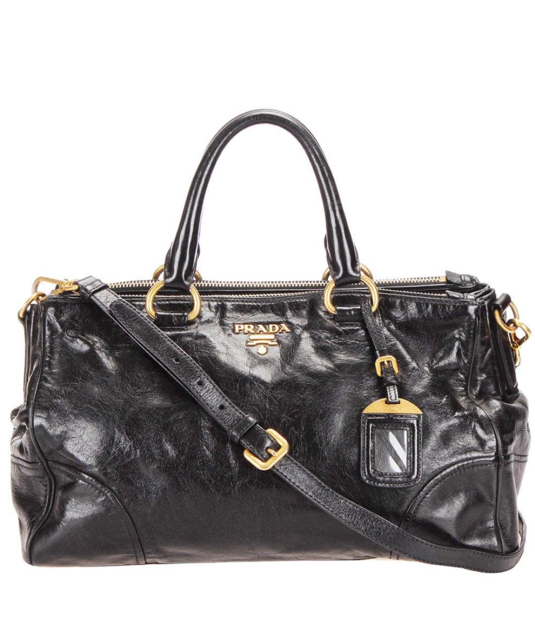 PRADA Черная кожаная сумка через плечо, фото 9