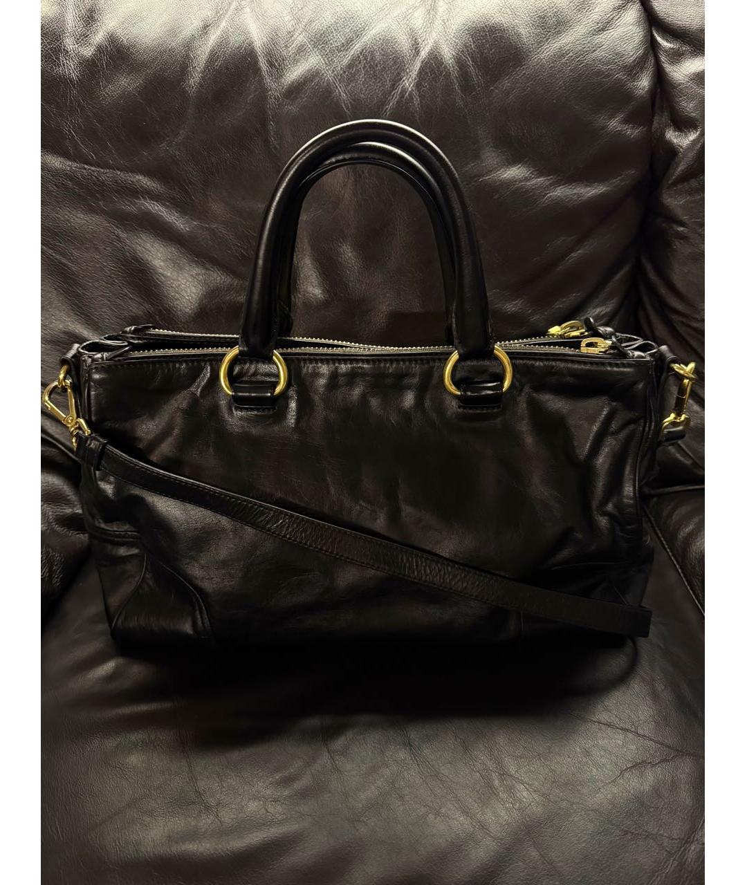 PRADA Черная кожаная сумка через плечо, фото 3