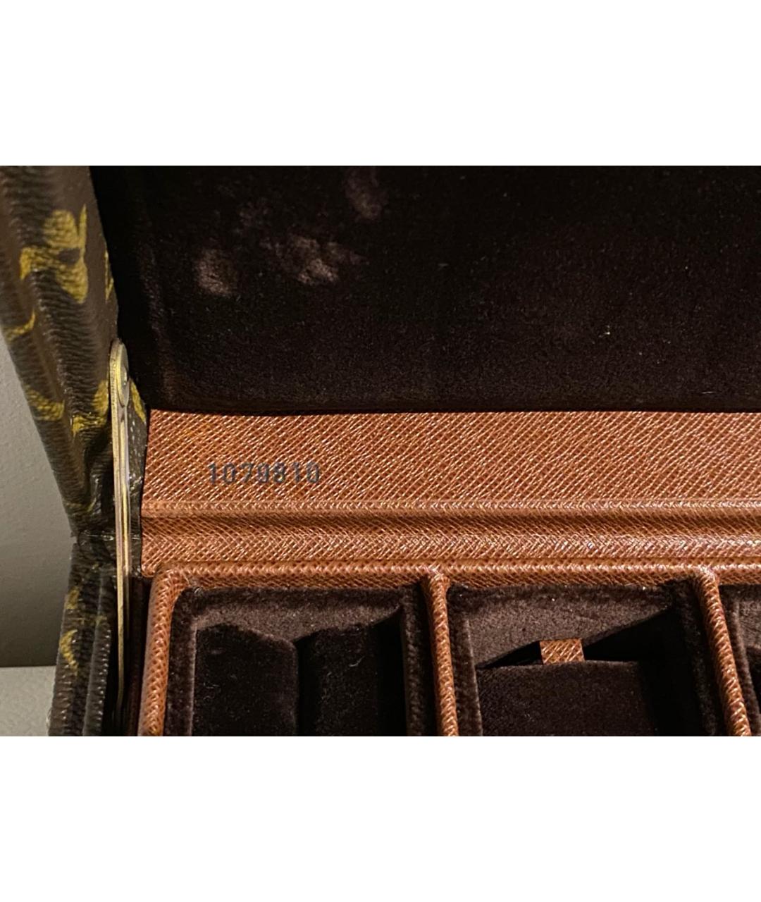 LOUIS VUITTON BEAUTY Коричневый кожаный чемодан, фото 6