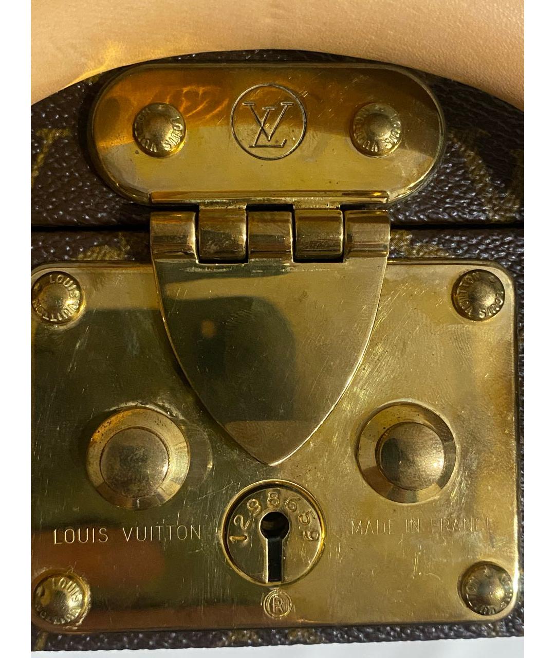 LOUIS VUITTON BEAUTY Коричневый кожаный чемодан, фото 7