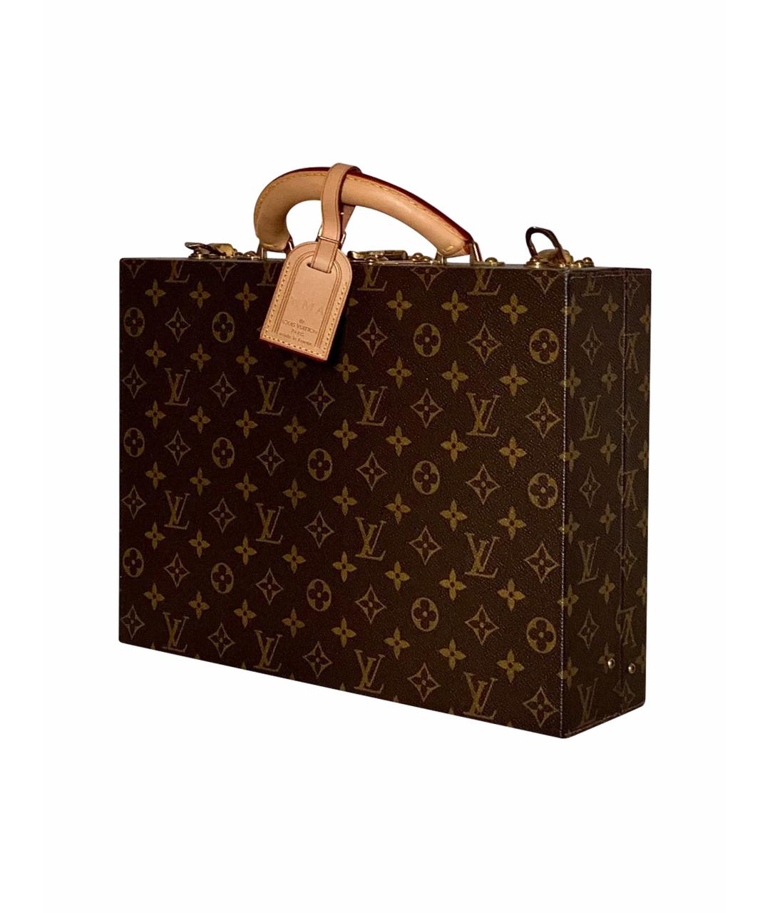 LOUIS VUITTON BEAUTY Коричневый кожаный чемодан, фото 1