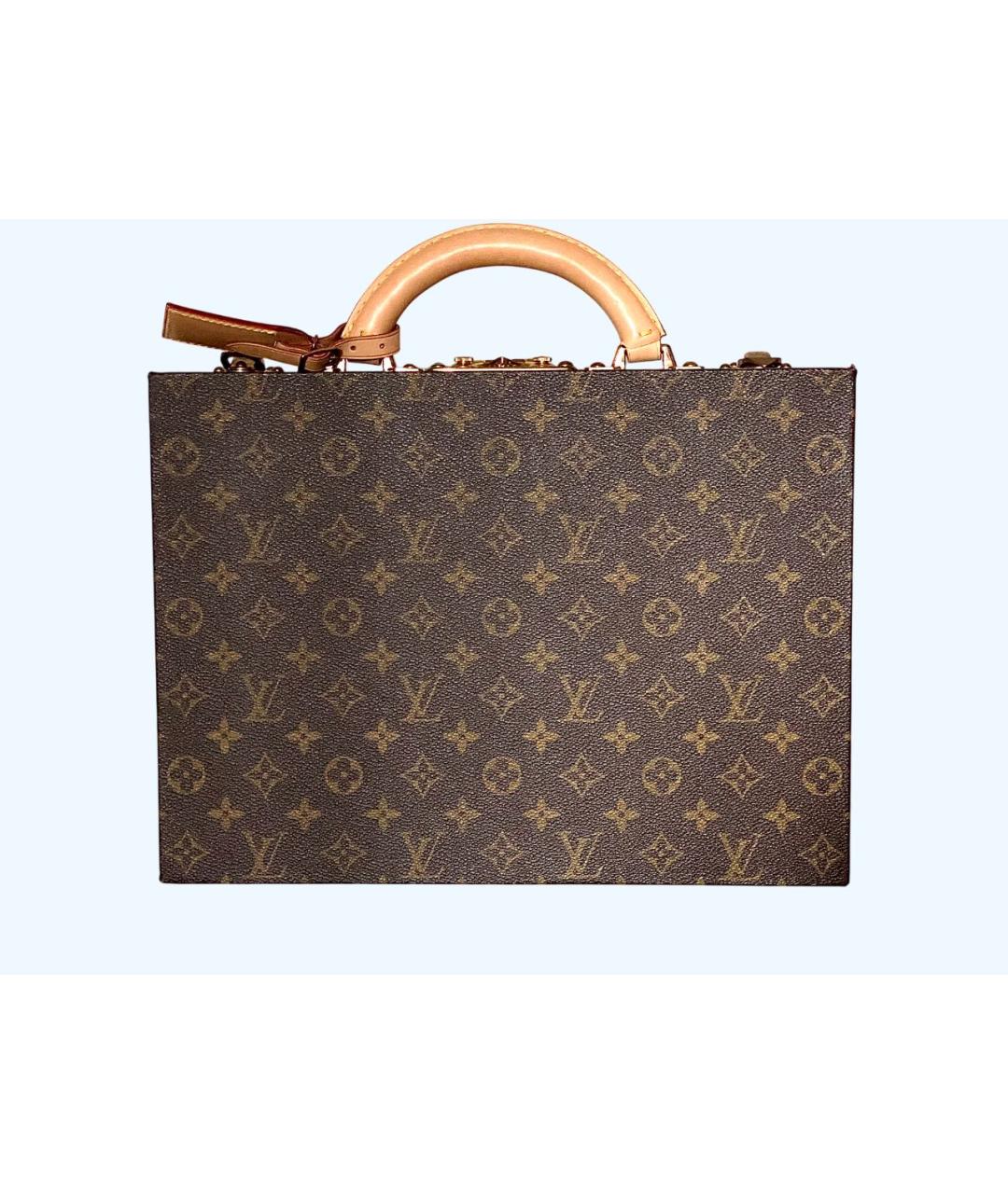 LOUIS VUITTON BEAUTY Коричневый кожаный чемодан, фото 2