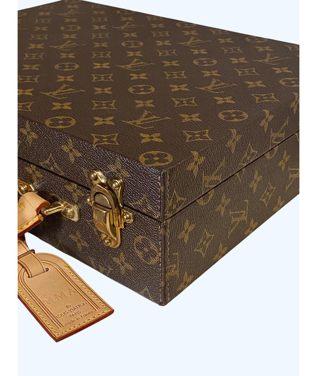 LOUIS VUITTON BEAUTY Коричневый кожаный чемодан, фото 5