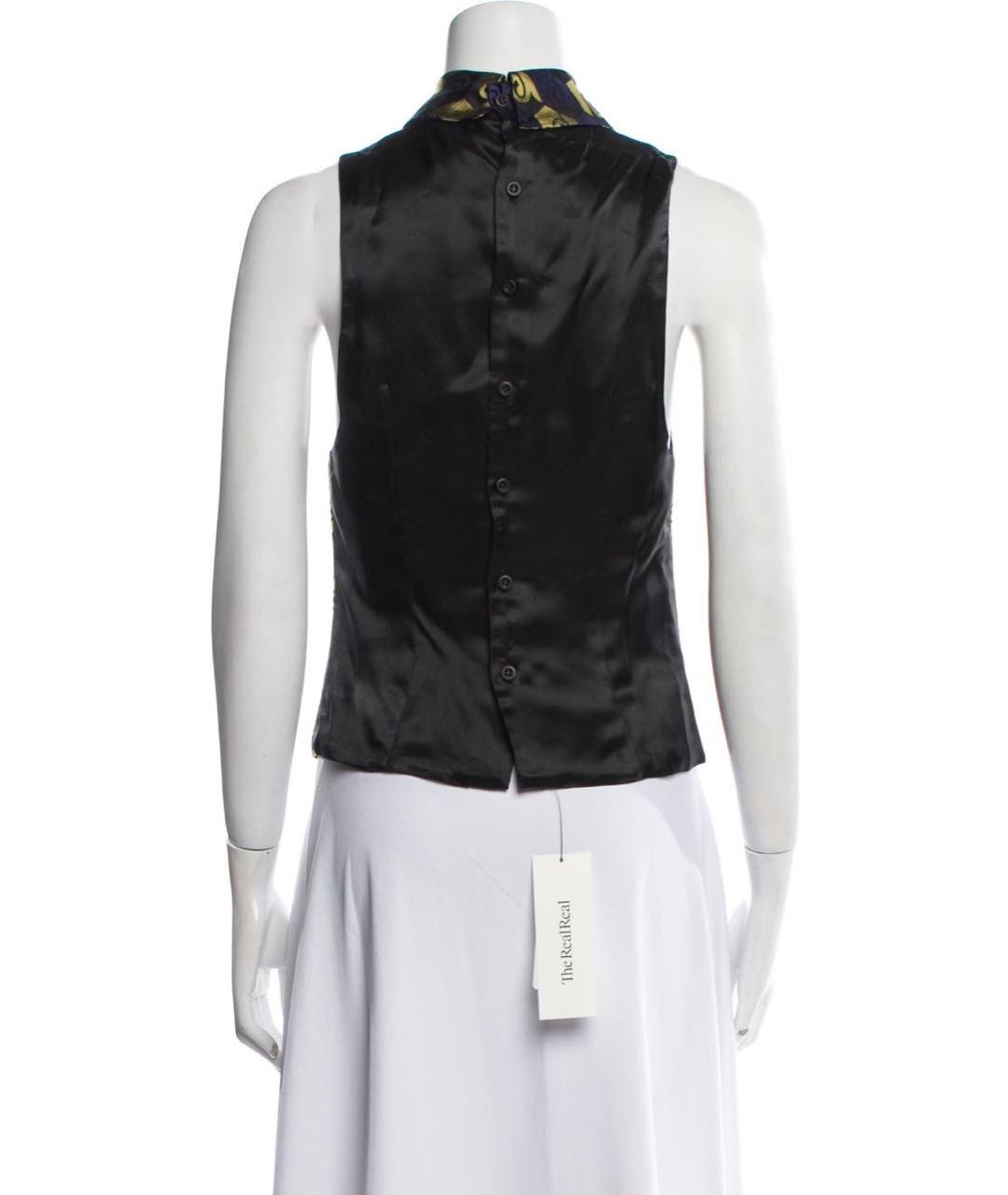 MIU MIU Темно-синяя шелковая блузы, фото 2