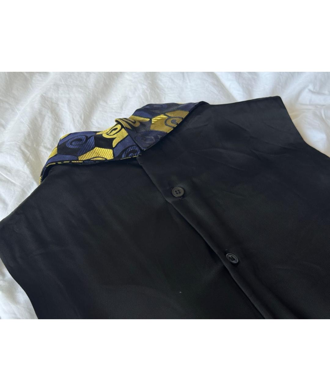 MIU MIU Темно-синяя шелковая блузы, фото 5