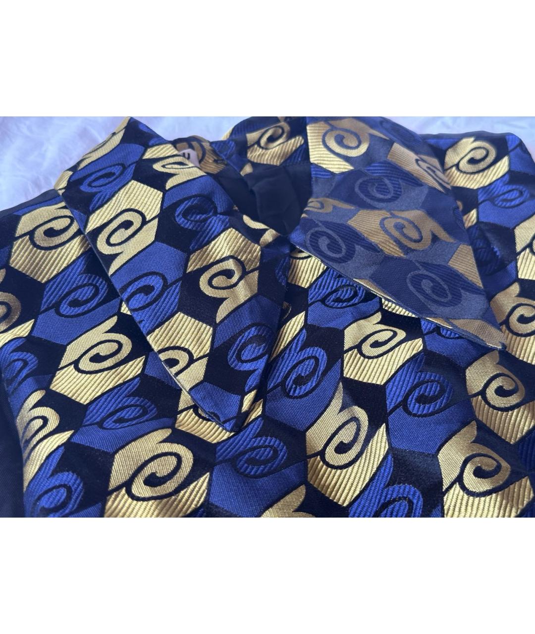 MIU MIU Темно-синяя шелковая блузы, фото 4