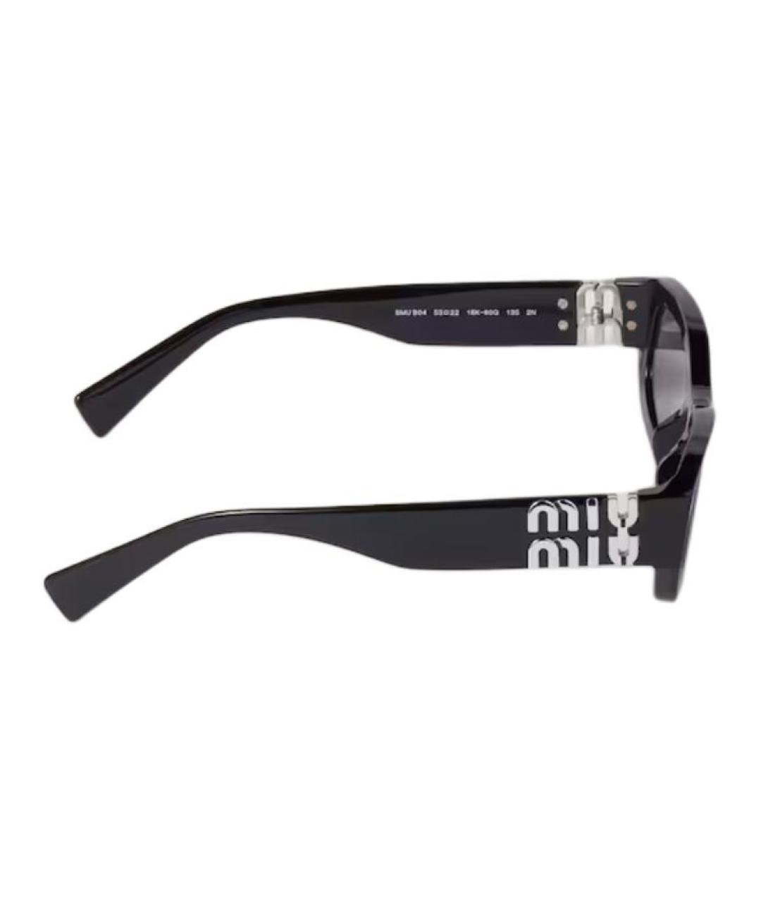 MIU MIU Черные пластиковые солнцезащитные очки, фото 3