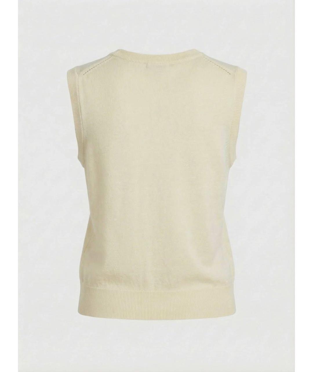 CELINE Бежевая шерстяная майка, фото 2