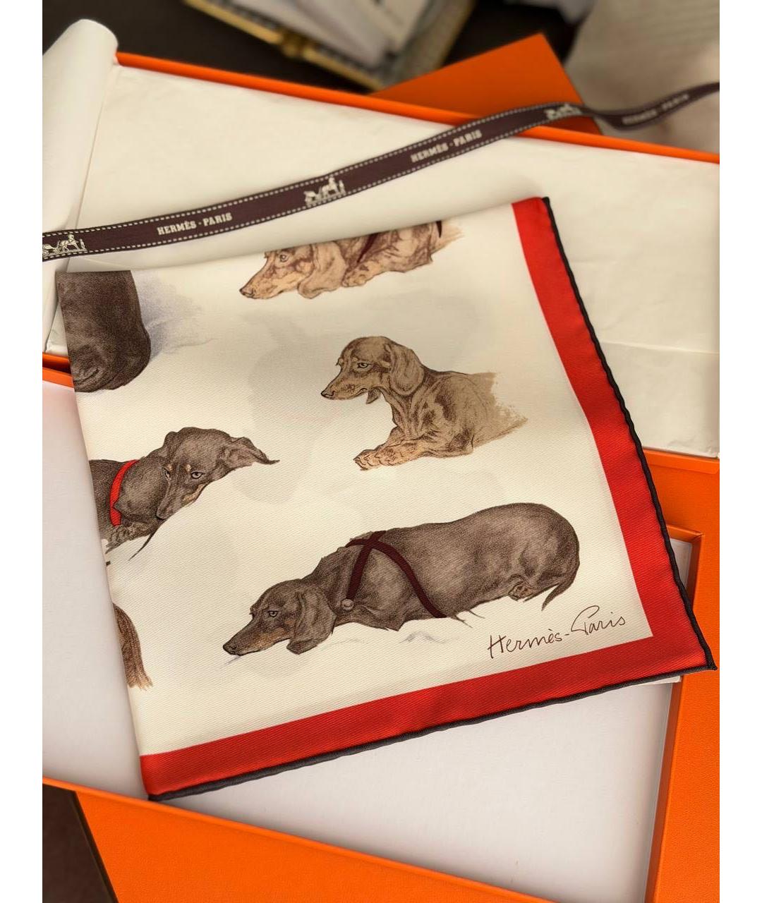 HERMES Мульти шелковый платок, фото 2