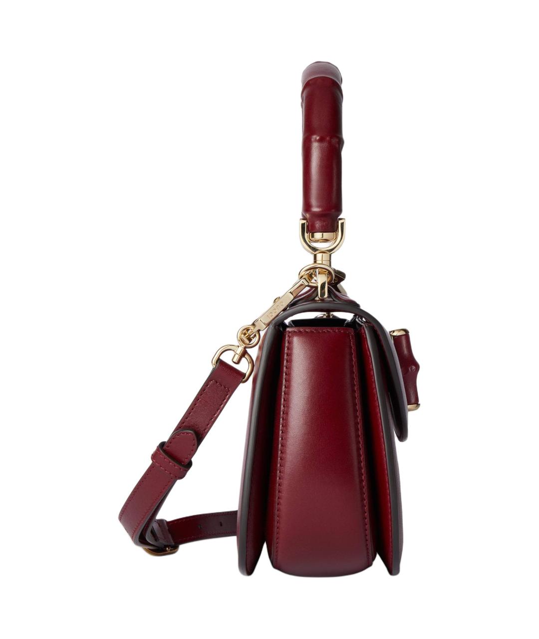 GUCCI Красная кожаная сумка через плечо, фото 3