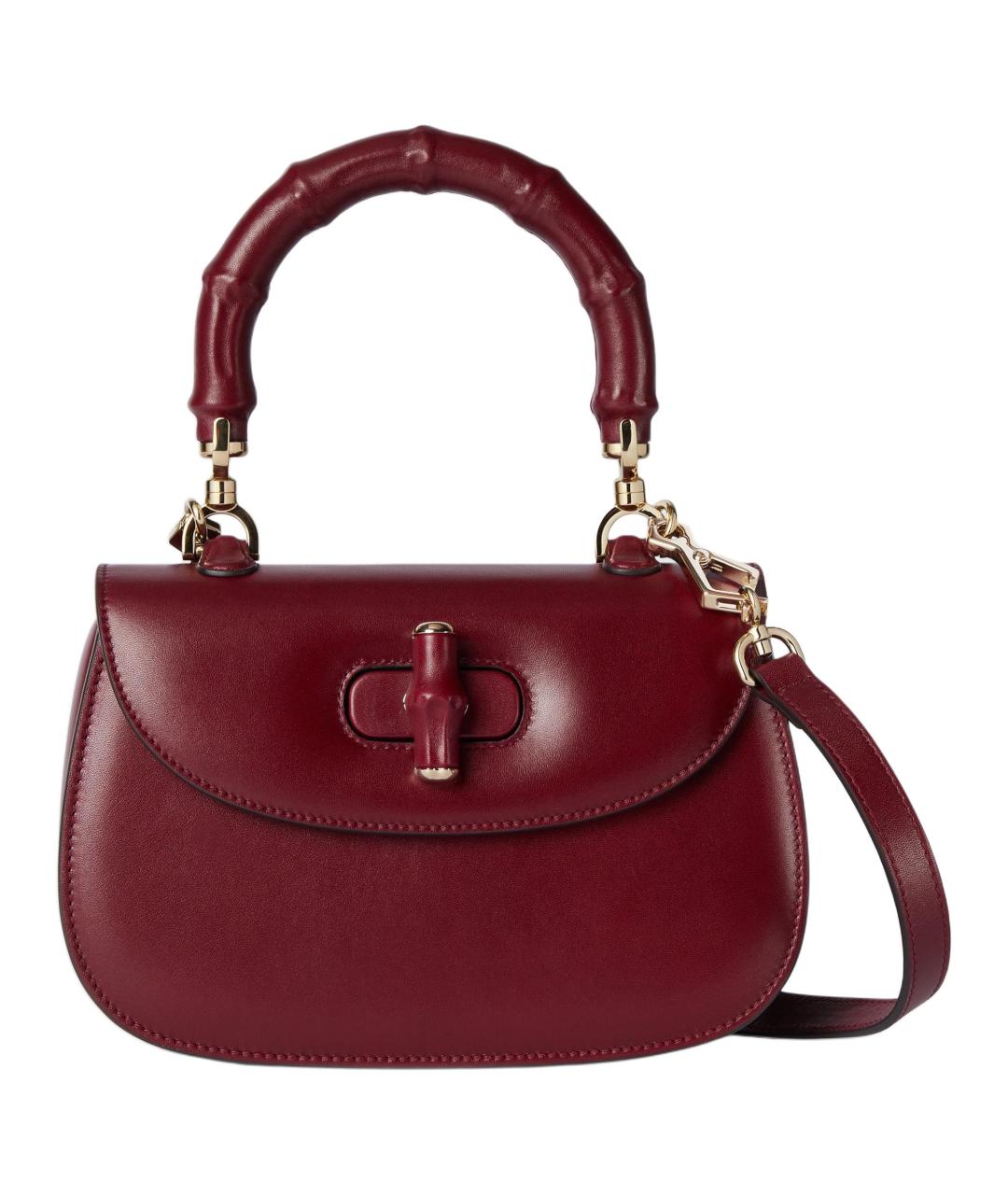 GUCCI Красная кожаная сумка через плечо, фото 1