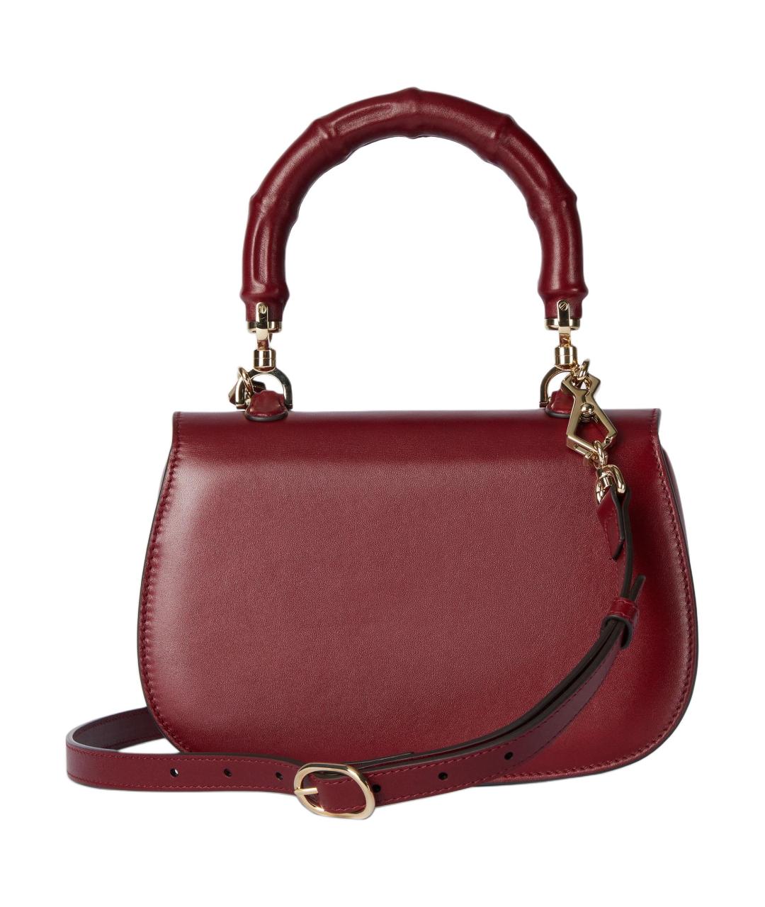 GUCCI Красная кожаная сумка через плечо, фото 4